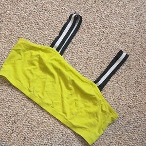 wild fable Neon Chartreuse Bandeau Top with Striped Straps